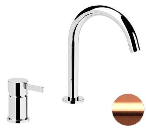 Remer Metrica MC57RP Смеситель для раковины, цвет: медь брашированная