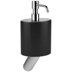 Gessi Ovale 25624#031 Дозатор для жидкого мыла настенный черный, цвет: хром фото