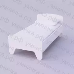 Кровать «Лесная сказка» (ЛДСП белый)