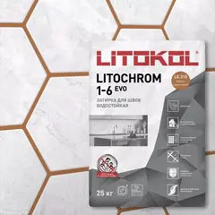 Затирка швов цементная Litokol Litochrom 1-6 Evo LE.315 светло-коричневый, мешок 25 кг