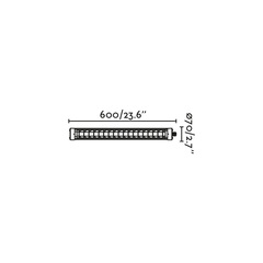 Уличный настенный светильник SCUBA 600 LOUVER черный 20W 2700K 220-240V