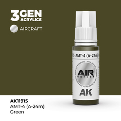 Акриловая краска AK Interactive AMT-4 (A-24m) Green 3GEN AIR, 18мл