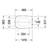 Duravit D-Code 62090096 Сиденье для унитаза удлиненное, съемное, петли нерж сталь,цвет белый
