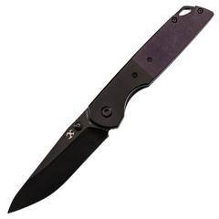 Фото Складной нож Kansept knives Warrior, сталь D2, алюминий/фиолетовая G10