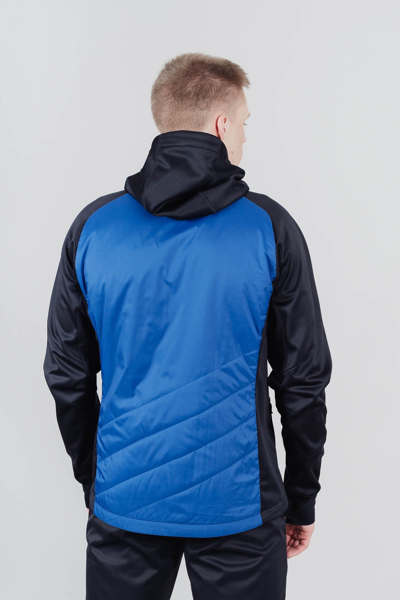 Мужской беговой костюм с капюшоном Nordski Hybrid blue - 3