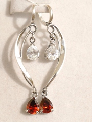 Роса (серьги из серебра)