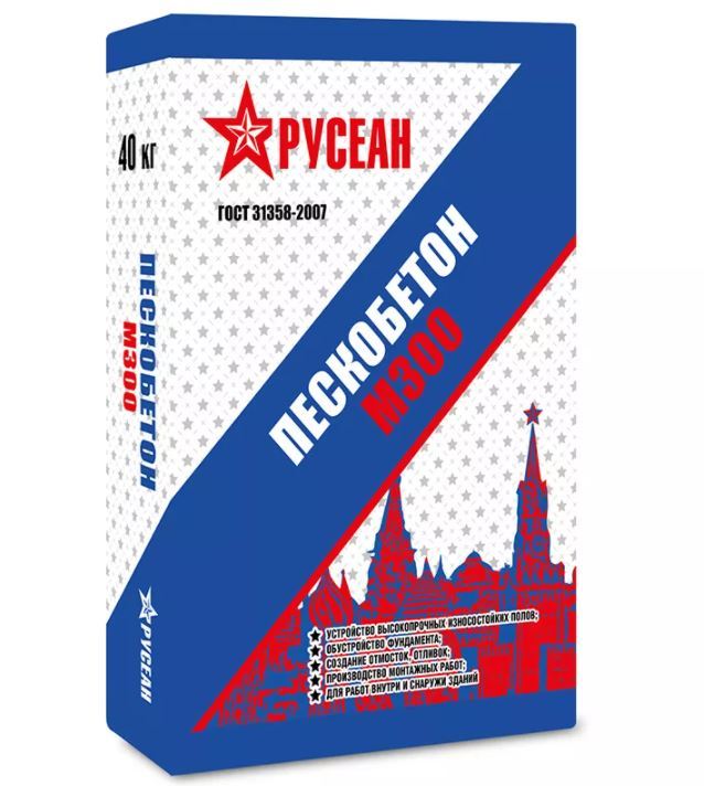 ПЕСКОБЕТОН М300 (Русеан) по 40кг