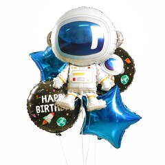 Воздушные шары фольгированные, набор «Космонавт», 5 шт. гелий