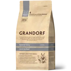 Сухой корм GRANDORF CAT Rabbit&Turkey STERILISED для стерилизованных кошек и котов, кролик и индейка 2кг