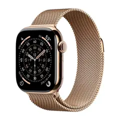 Умные часы Apple Watch Series 11 GPS + Cellular, 42mm, Gold Titanium Case with Gold Milanese Loop (MF8Y4)