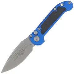 Фото Автоматический нож Microtech LUDT Gen III, сталь M390, рукоять алюминий, синий
