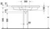 Duravit P3 Comforts 2332100030 Раковина мебельная