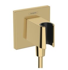 Hansgrohe FixFit E 26889990 Шланговое подключение с держателем ручного душа (золото полированное) фото