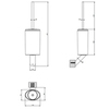 Gessi Ovale 25630#299 Ершик настенный черный, цвет: Black XL