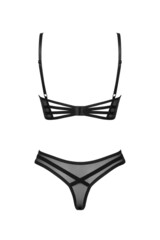 Комплект эротический из 2 частей OBSESSIVE ROXELIA Set crotchless_Черный