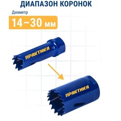 Адаптер для биметаллических коронок ПРАКТИКА 14-30мм, хвостовик SDS-plus (773-743)
