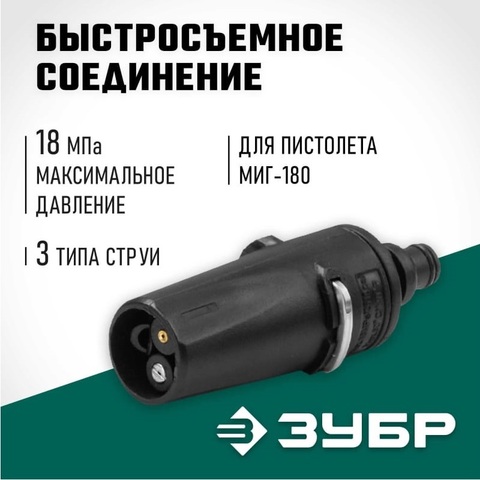 ЗУБР для пистолета МИГ-180, насадка регулируемая, 3 режима (70405-180)