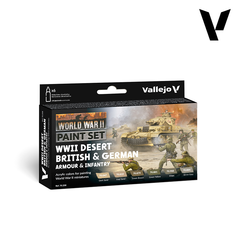Model Color Set: WWII Desert British & German Armour & Infantry