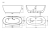 Sancos FB21 Отдельностоящая ванна Овал (Oval) 1700x800x580