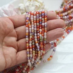 Цирконий кубический (фианит) граненый, микс, 4 мм нить, К192