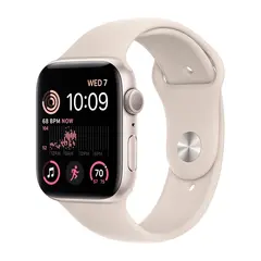 Умные часы Apple Watch SE (2022) GPS, 44mm, Aluminium Case with Sport Band S/M, Starlight (Сияющая звезда)