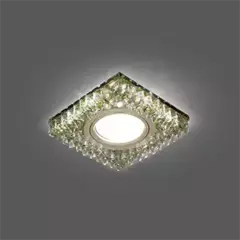 Св-к Gauss LED Backlight BL033 Квадрат GU 5.3 2700K шампань/ Кристалл/ хром