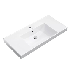 Kerama Marazzi Cubo CU.wb.100 Раковина подвесна 101х48.5см., с 1 отв., цвет: белый глянцевая фото