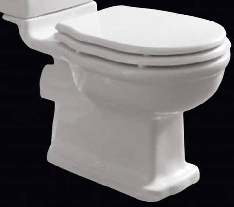 BelBagno Boheme BB115CPR Чаша унитаза безободковая с горизонтальным выпуском воды P-trap, цвет: белый