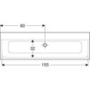 Geberit Xeno2 500.278.00.1 Раковина встраиваемая,160x48см, Альпийский белый