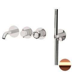 Remer Element ET53D2PRP Смеситель для ванны с душевым набором, цвет: медь брашированная фото
