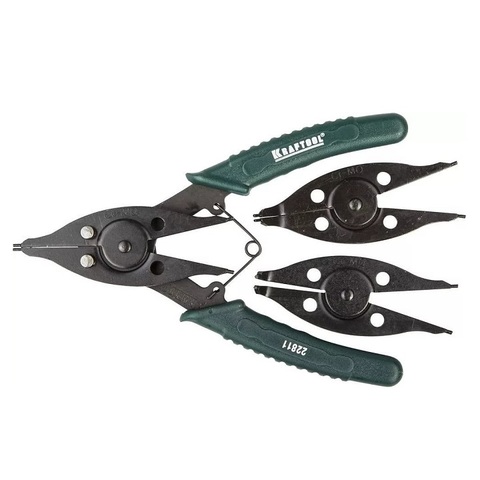 KRAFTOOL Universal 6-in-1, внешний/внутренний, съемник стопорных колец (22811)