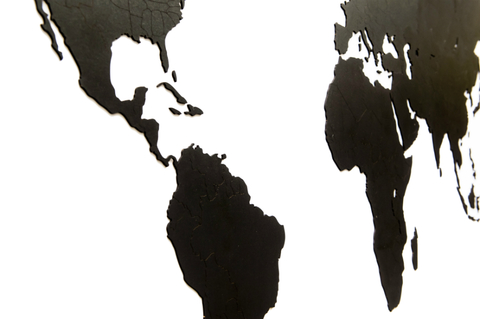 Карта мира Wall Decoration Black 180 x 108 cm
