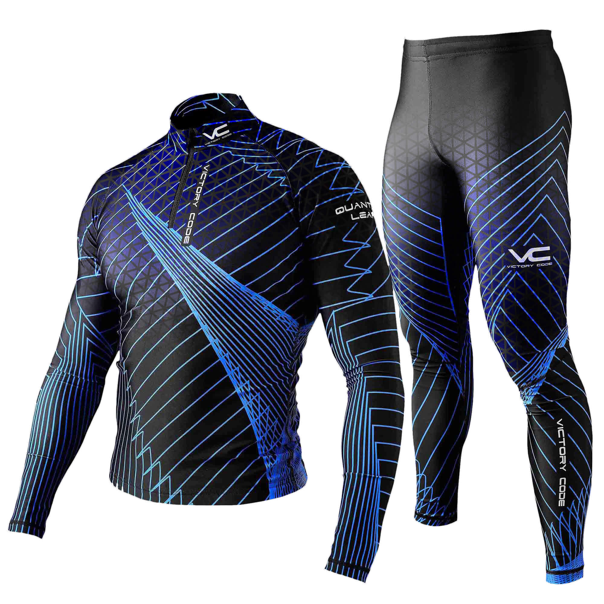 Victory Code Quantum гоночный комбинезон black-blue