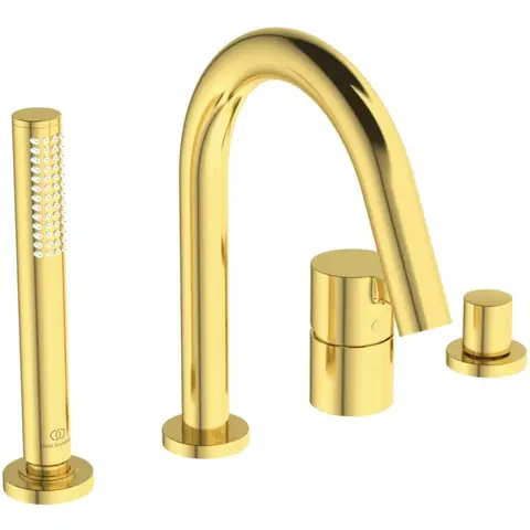 Ideal Standard BC789A2 Набортный смеситель для ванны/душа под 4 отверстия Brushed Gold / Шлифованное Золото