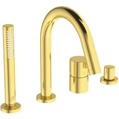 Ideal Standard BC789A2 Набортный смеситель для ванны/душа под 4 отверстия Brushed Gold / Шлифованное Золото фото