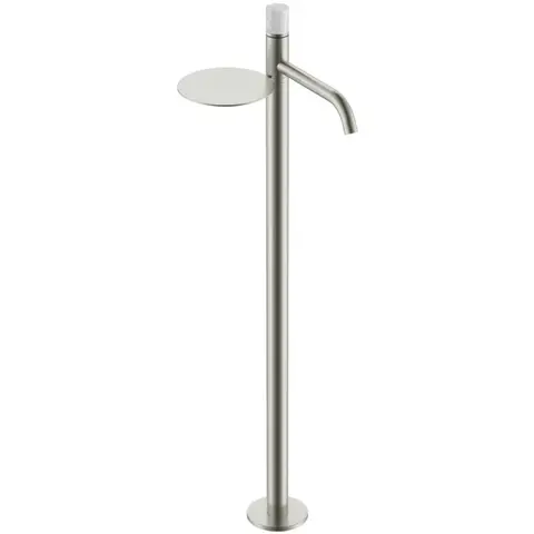 Boheme 120-NB-MR-GR Смеситель STICK напольный для умыв. Shine Смеситель STICK напольный для умыв. NICKEL BRUSH MRAMOR GREY Metal MRAMOR GREY