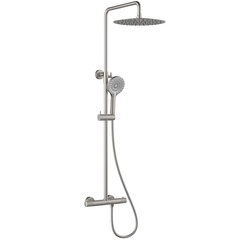Lemark Beluga LMF-8045B-BN Смеситель для душа с регулируемой высотой штанги и лейкой верхнего душа «Тропический дождь», термостатический фото