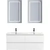 BelBagno KRAFT-1200-4C-SO-BO База под раковину подвесная с фрезерованными ручками по всей длине фасада с чет-мя выкатн. ящ., Bianco Opaco, 1200x455x500