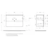BelBagno UNO-MINI-900-2C-SO-СO База под раковину подвесная с фрезерованными ручками по всей длине фасада с двумя выкатн. ящ., Бежевый Мат,900x395x608