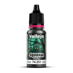 Vallejo Squidmar Color Dark Steel — акриловая краска металлик, 18 мл (74.251)