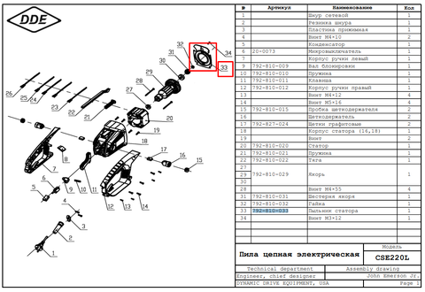 Пыльник статора DDE CSE220L/240L/260L (792-810-033)