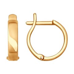 027925 - Серьги- конго широкие из золота 585пр