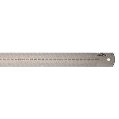 Линейка 1000х38х2,0мм Шкала 1,0мм (Сталь) Kinex K-Met 1024
