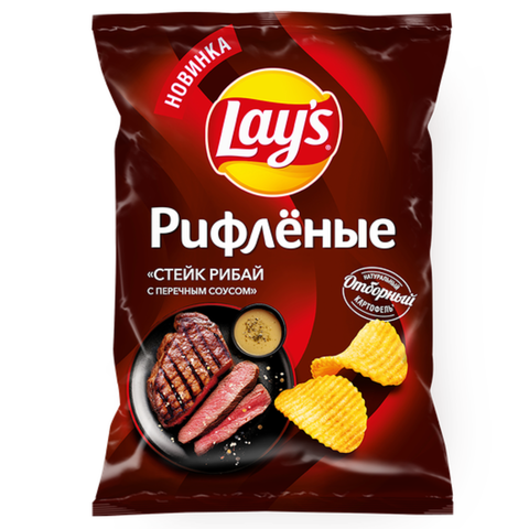 Чипсы LAYS 140гр стейк рибай