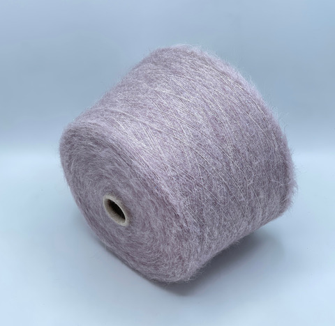 Filcom, Etereo,850м. 60% Супер кидмохер, 25% Шелк, 12% Беби альпака, 3% Меринос, Приглушенно-розовый меланж+люрекс(553), 39780