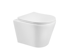 Aquatek AQ1804T-00 AQ1804T-00 ВЕГА New унитаз подвесной 485*360*340мм, смыв торнадо, крышка-сиденье с механизмом плавного закрывания фото