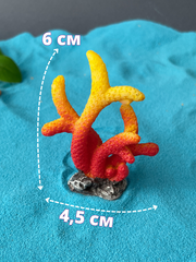 Кораллы, морская звезда, рыба, фигурки декоративные, кукольные миниатюры, набор 6 шт.