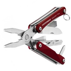 Мультитул-брелок Leatherman Squirt PS4 Red, 9 функций (831227) цвет красный | Multitool-Leatherman.Ru