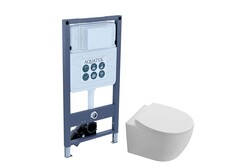 Aquatek SET Aquatek СИРИУС-INSP01 SET Aquatek СИРИУС-INSP01 (рама Aquatek INSP-0000001 (без клавиши и крепежа) + унитаз AQ1582T-00 СИРИУС TORNADO с тонким сиденьем soft-close) фото
