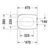 Duravit D-Code 67410000 Сиденье для унитаза удлиненное, петли нерж сталь, цвет белый, без микролифта
